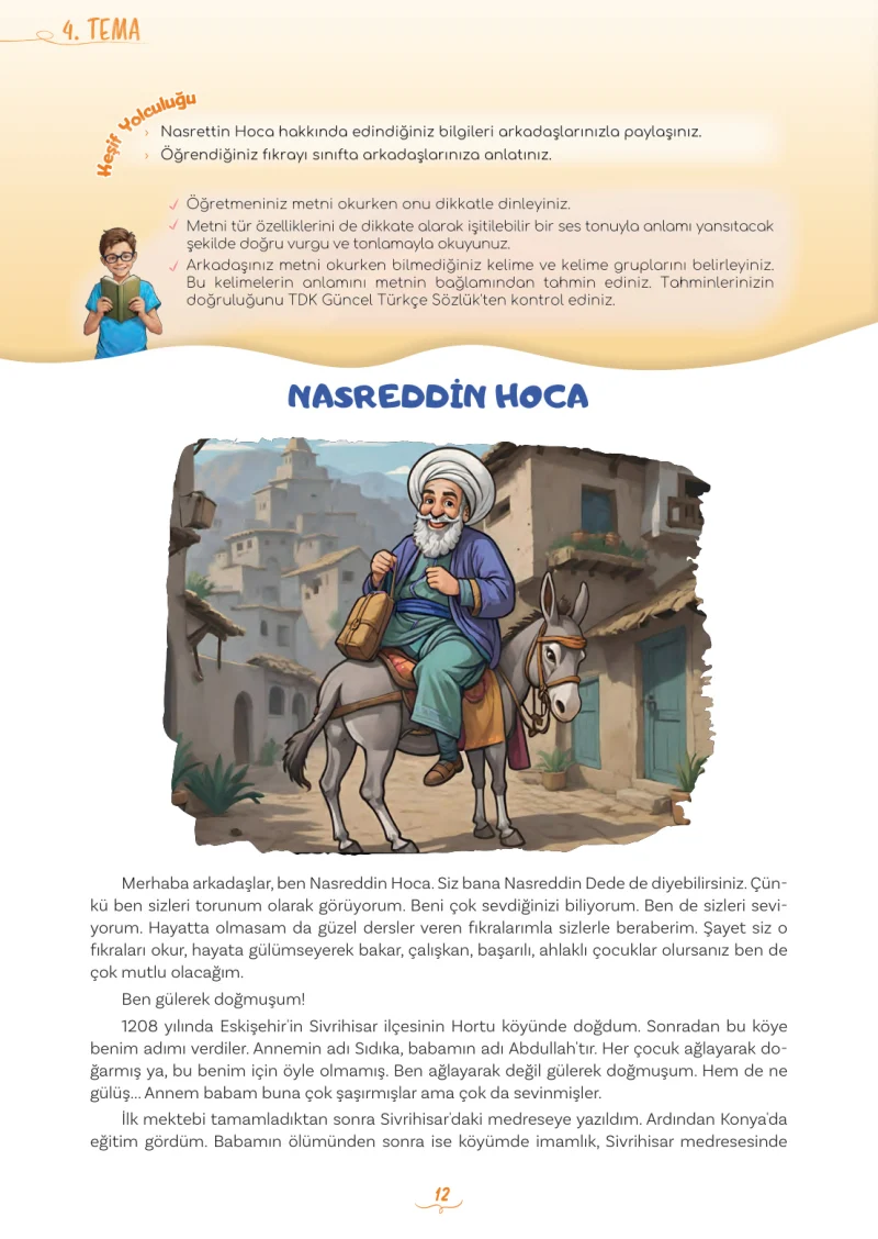 5. Sınıf Türkçe Ders Kitabı Cevapları Meb Yayınları 2. Kitap Sayfa 12