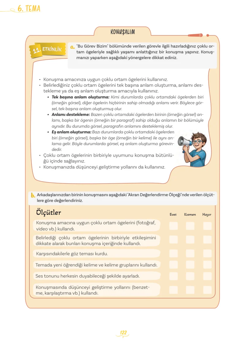 5. Sınıf Türkçe Ders Kitabı Cevapları Meb Yayınları 2. Kitap Sayfa 122