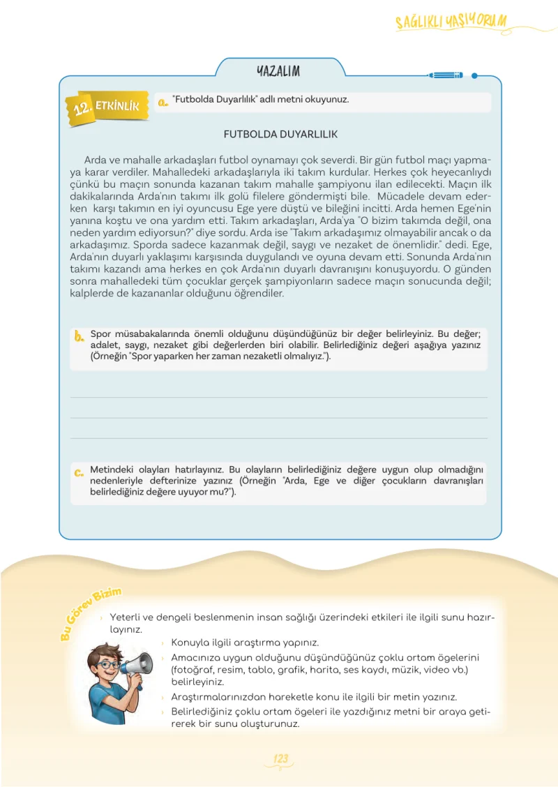 5. Sınıf Türkçe Ders Kitabı Cevapları Meb Yayınları 2. Kitap Sayfa 123