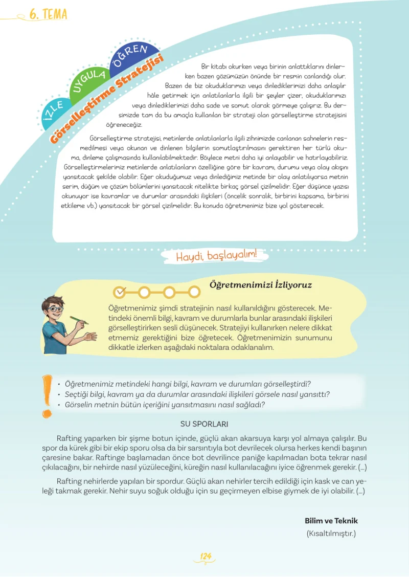 5. Sınıf Türkçe Ders Kitabı Cevapları Meb Yayınları 2. Kitap Sayfa 124