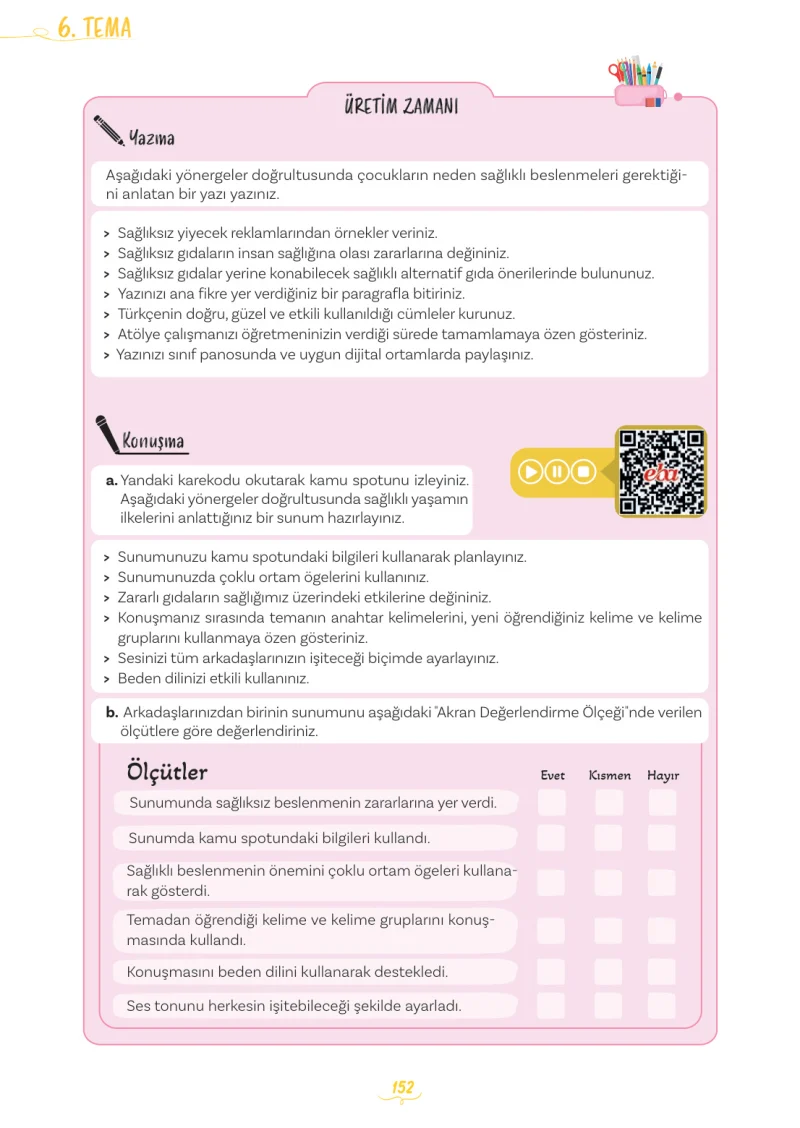 5. Sınıf Türkçe Ders Kitabı Cevapları Meb Yayınları 2. Kitap Sayfa 152
