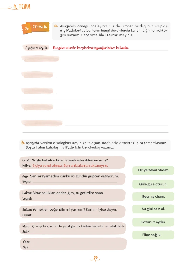 5. Sınıf Türkçe Ders Kitabı Cevapları Meb Yayınları 2. Kitap Sayfa 24
