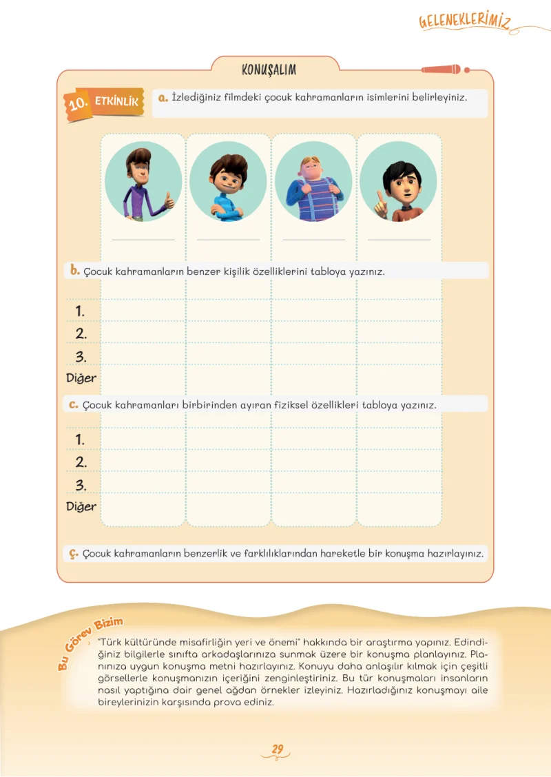 5. Sınıf Türkçe Ders Kitabı Cevapları Meb Yayınları 2. Kitap Sayfa 29