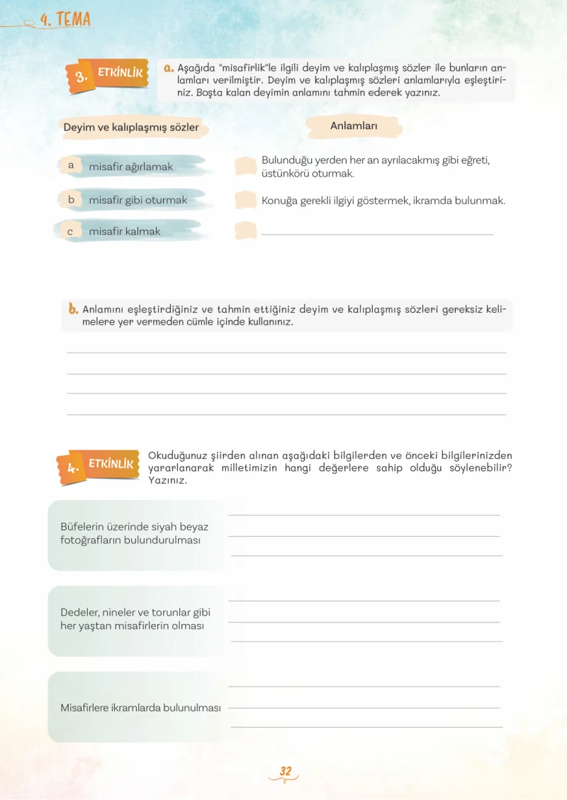 5. Sınıf Türkçe Ders Kitabı Cevapları Meb Yayınları 2. Kitap Sayfa 32