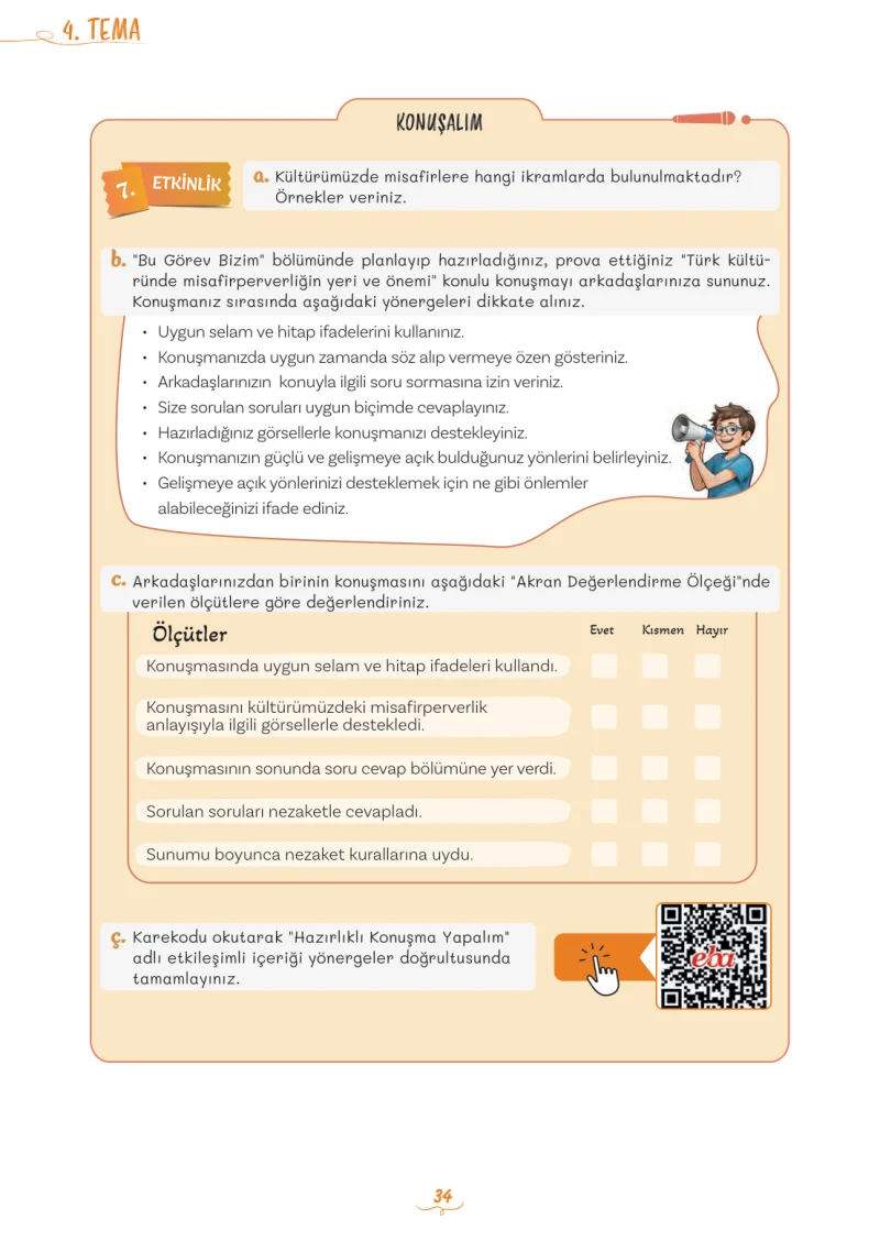 5. Sınıf Türkçe Ders Kitabı Cevapları Meb Yayınları 2. Kitap Sayfa 34