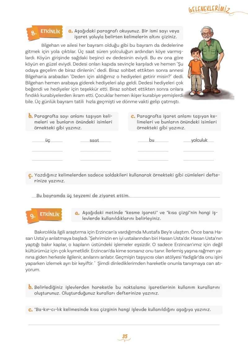 5. Sınıf Türkçe Ders Kitabı Cevapları Meb Yayınları 2. Kitap Sayfa 35