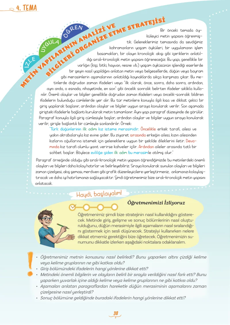 5. Sınıf Türkçe Ders Kitabı Cevapları Meb Yayınları 2. Kitap Sayfa 38