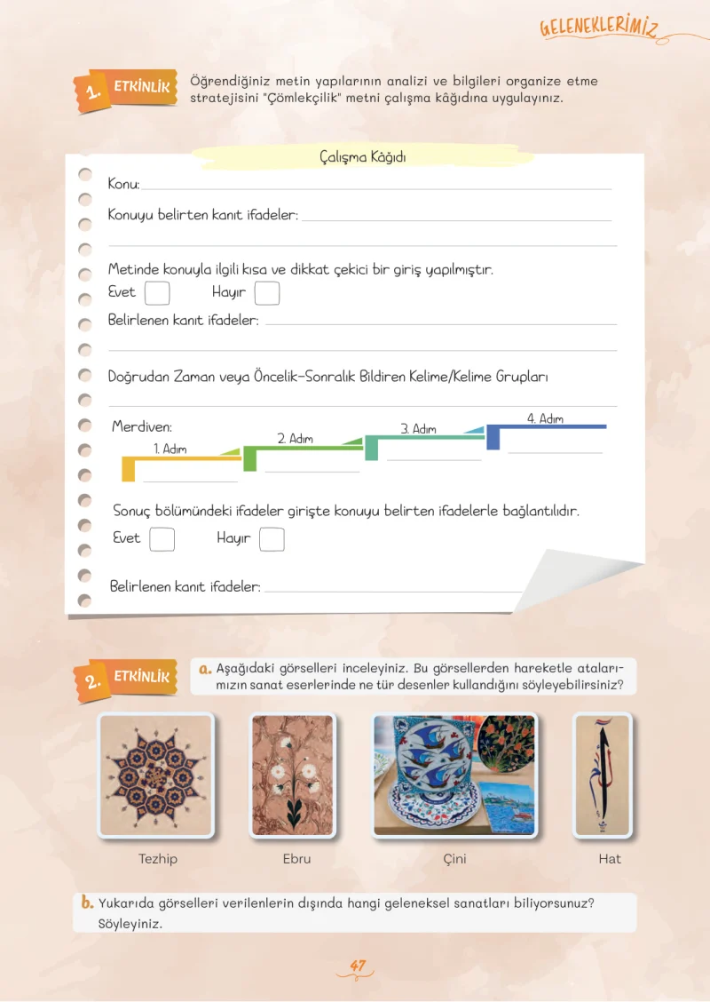 5. Sınıf Türkçe Ders Kitabı Cevapları Meb Yayınları 2. Kitap Sayfa 47