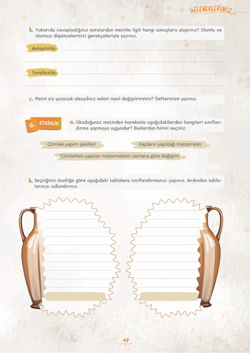 5. Sınıf Türkçe Ders Kitabı Cevapları Meb Yayınları 2. Kitap Sayfa 49