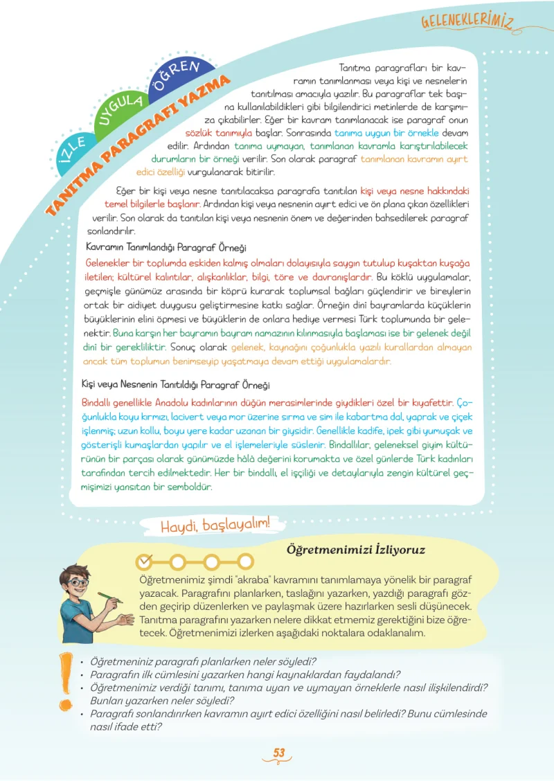 5. Sınıf Türkçe Ders Kitabı Cevapları Meb Yayınları 2. Kitap Sayfa 53
