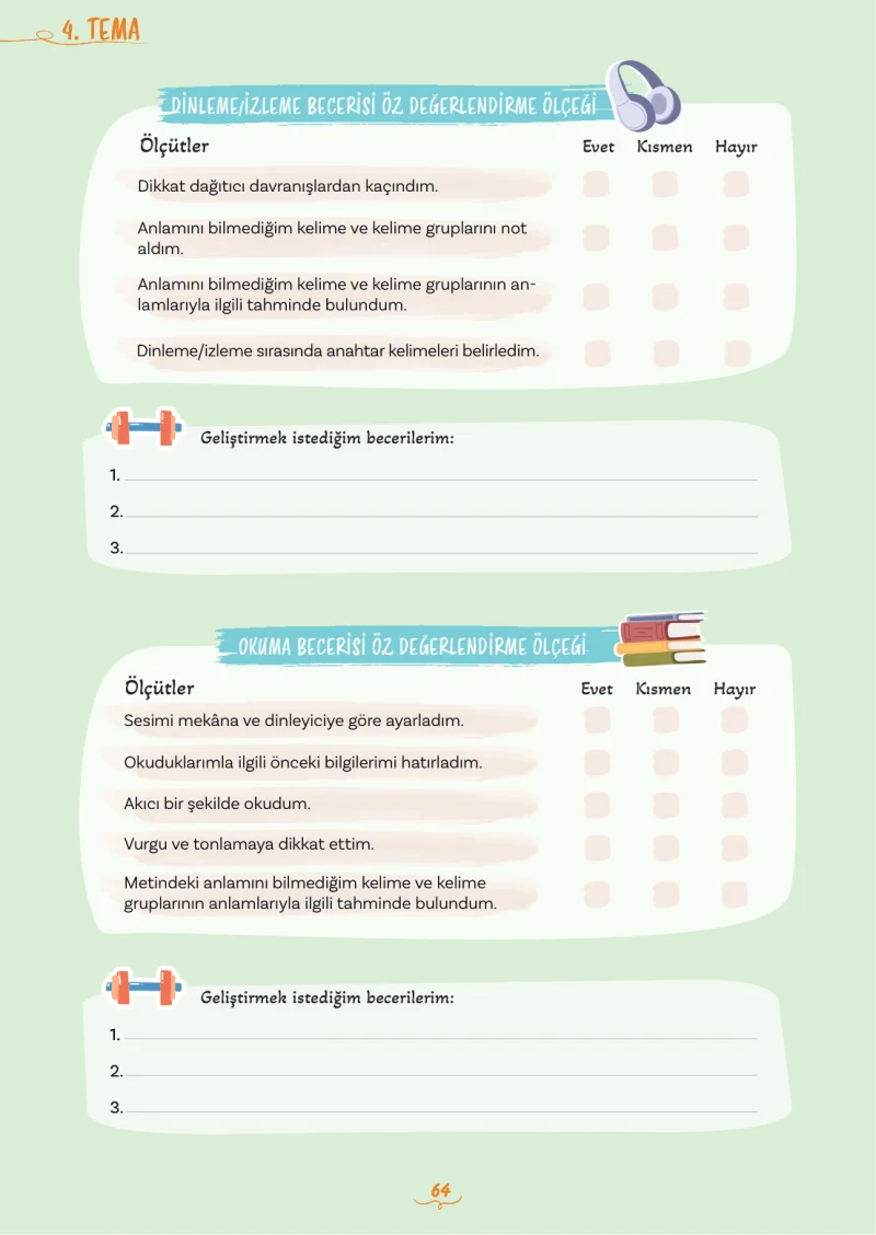 5. Sınıf Türkçe Ders Kitabı Cevapları Meb Yayınları 2. Kitap Sayfa 64