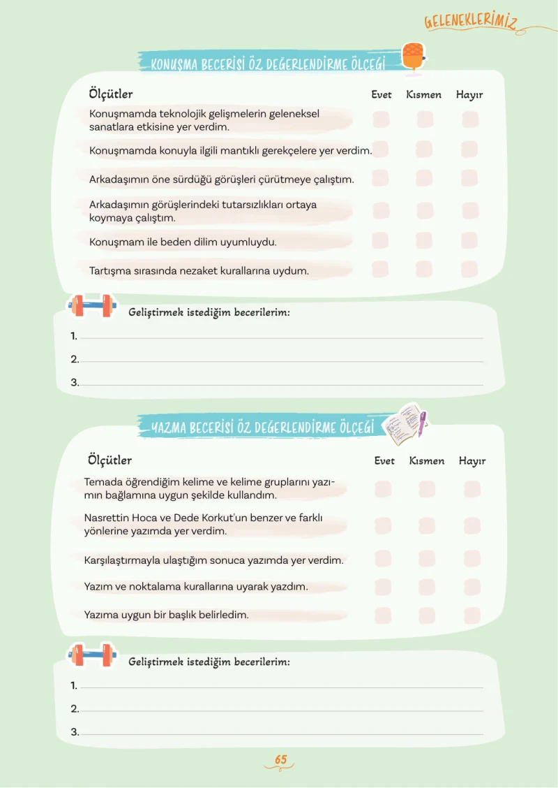 5. Sınıf Türkçe Ders Kitabı Cevapları Meb Yayınları 2. Kitap Sayfa 65
