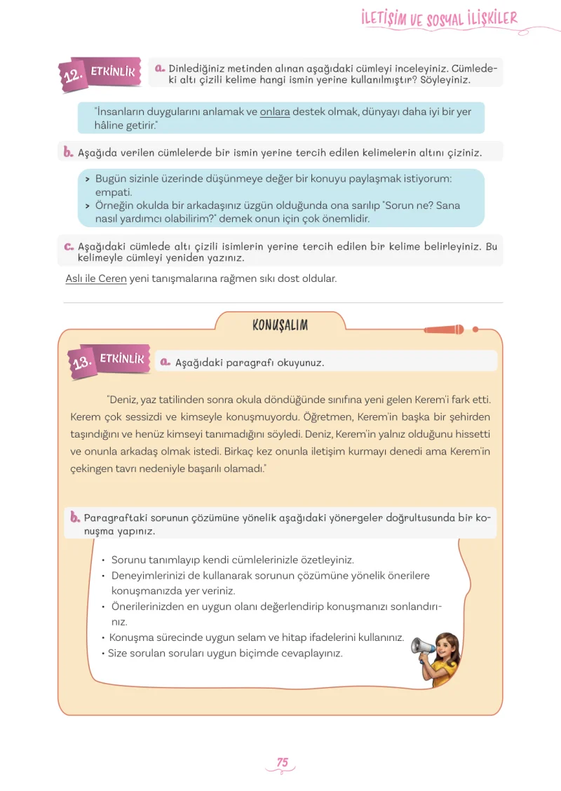 5. Sınıf Türkçe Ders Kitabı Cevapları Meb Yayınları 2. Kitap Sayfa 75