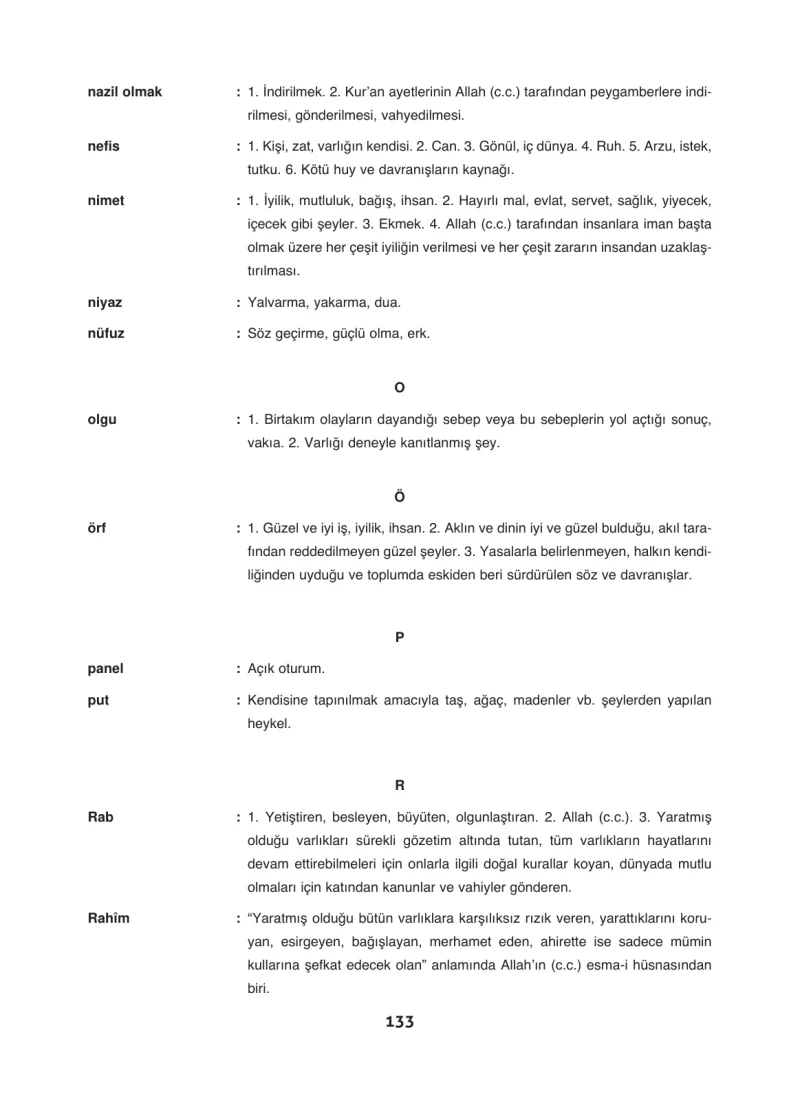 6. Sınıf Din Kültürü ve Ahlak Bilgisi Ders Kitabı Cevapları Doğa Yayınları Sayfa 133