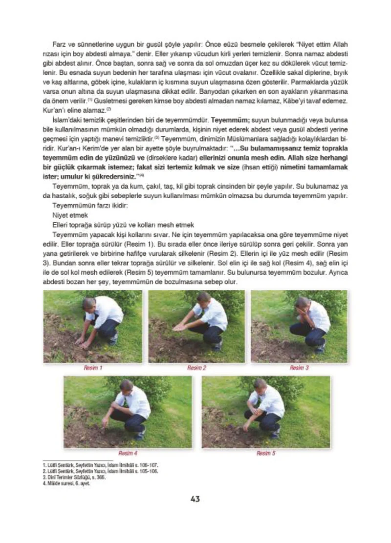 6. Sınıf Din Kültürü ve Ahlak Bilgisi Ders Kitabı Cevapları Doğa Yayınları Sayfa 43