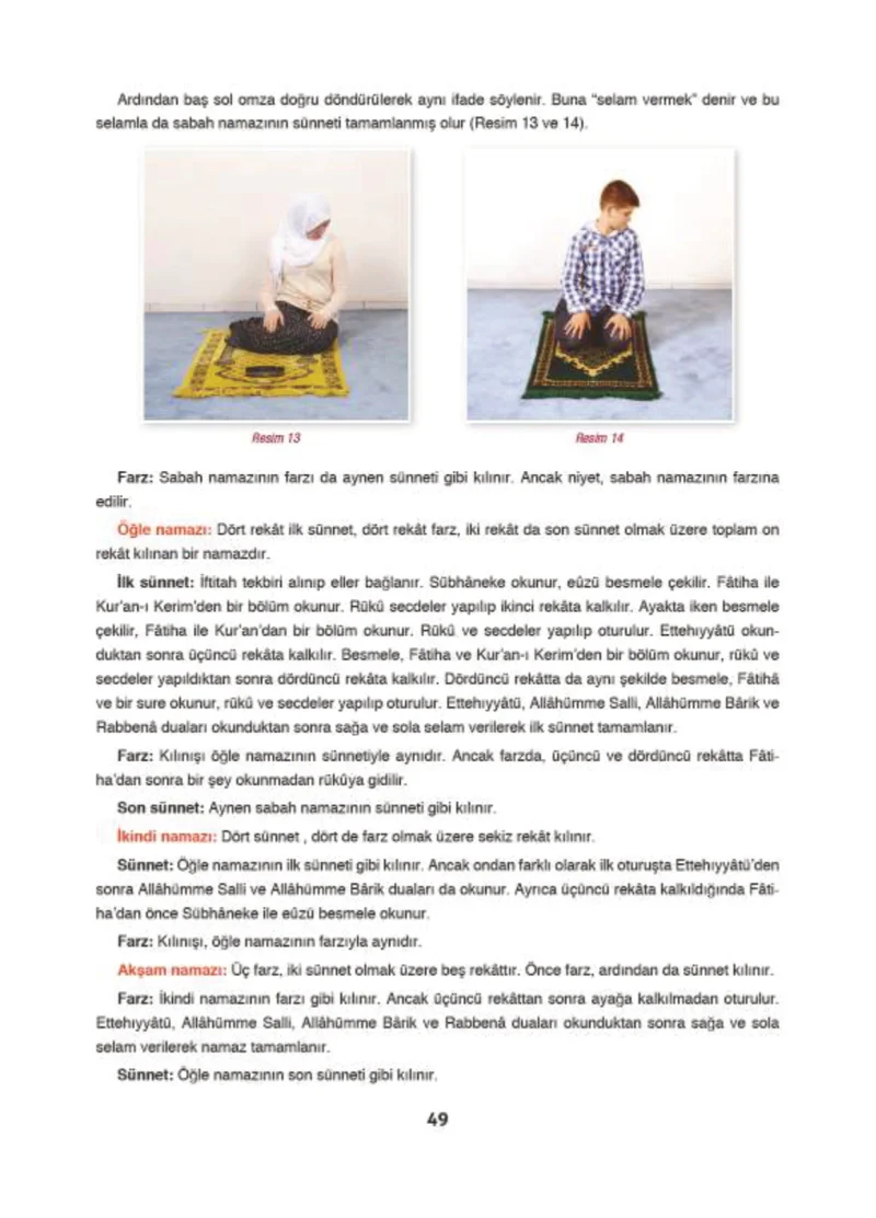 6. Sınıf Din Kültürü ve Ahlak Bilgisi Ders Kitabı Cevapları Doğa Yayınları Sayfa 49