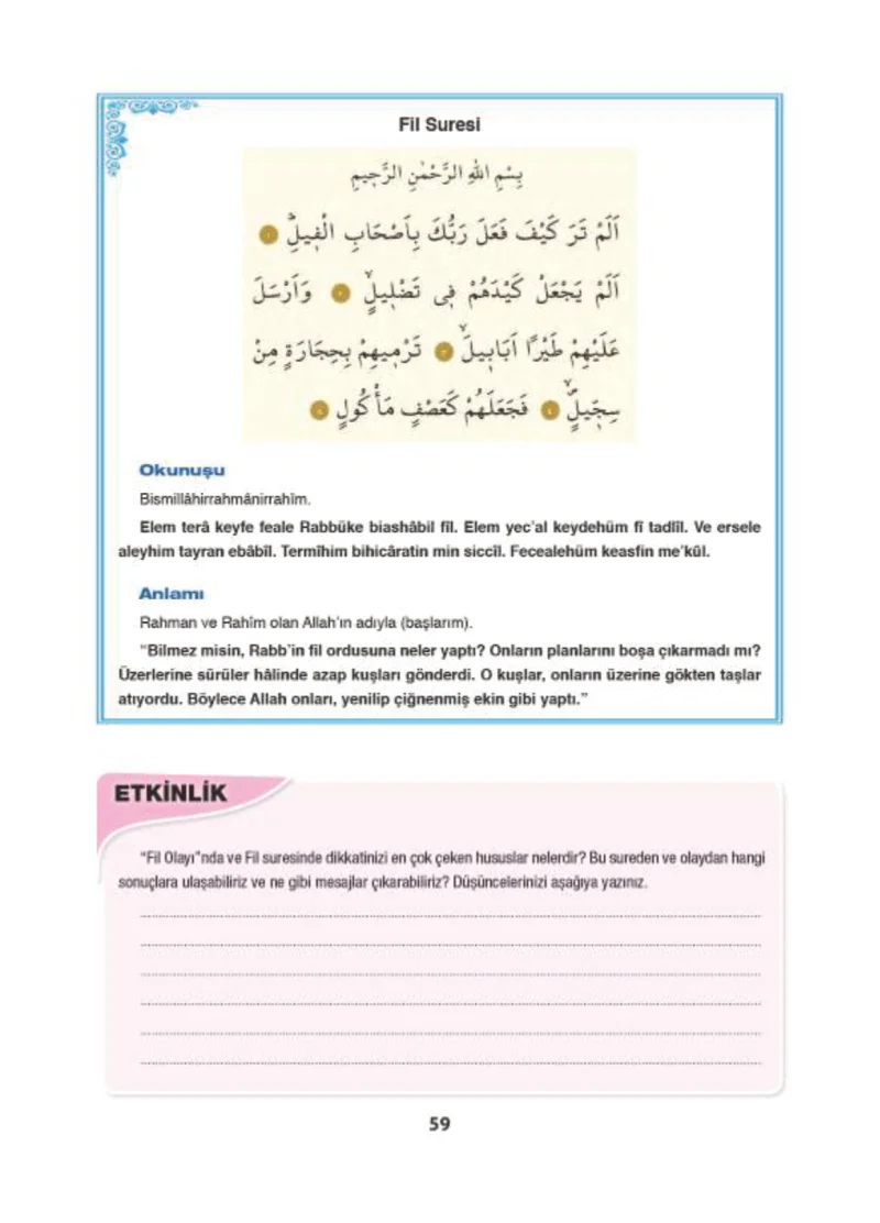 6. Sınıf Din Kültürü ve Ahlak Bilgisi Ders Kitabı Cevapları Doğa Yayınları Sayfa 59