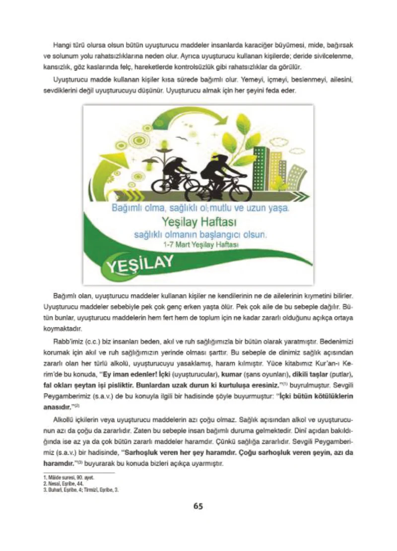 6. Sınıf Din Kültürü ve Ahlak Bilgisi Ders Kitabı Cevapları Doğa Yayınları Sayfa 65