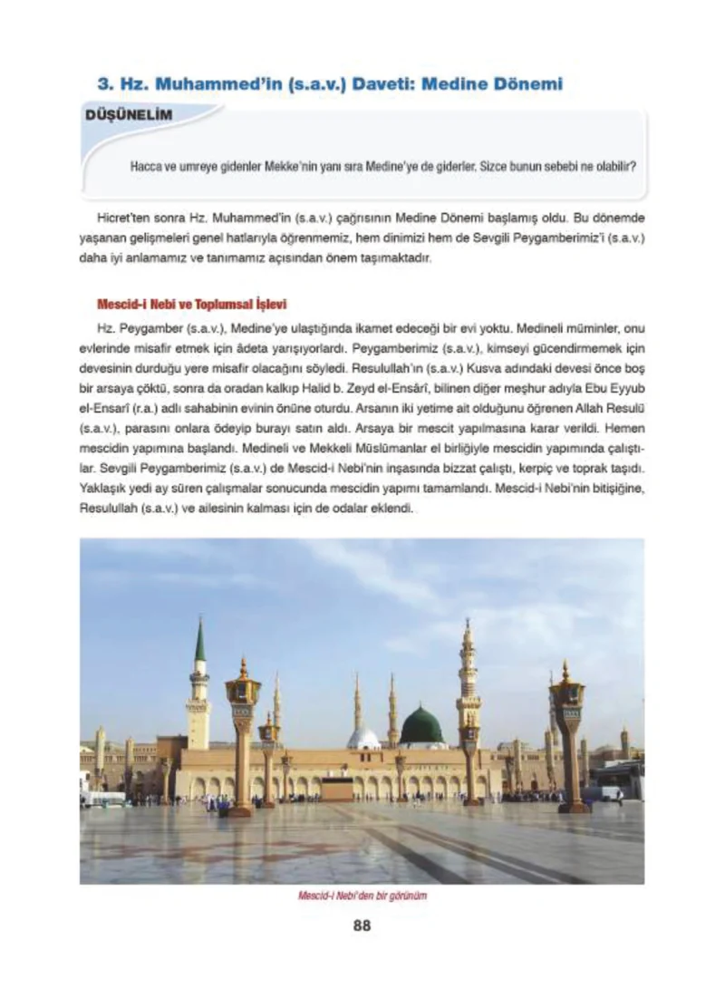 6. Sınıf Din Kültürü ve Ahlak Bilgisi Ders Kitabı Cevapları Doğa Yayınları Sayfa 88