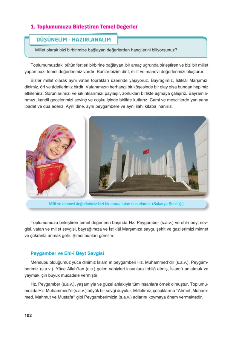 6. Sınıf Din Kültürü ve Ahlak Bilgisi Ders Kitabı Cevapları FCM Yayıncılık Sayfa 102