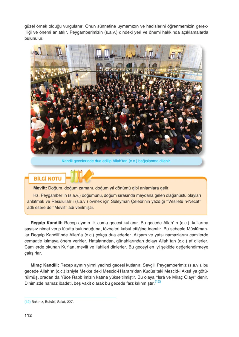 6. Sınıf Din Kültürü ve Ahlak Bilgisi Ders Kitabı Cevapları FCM Yayıncılık Sayfa 112