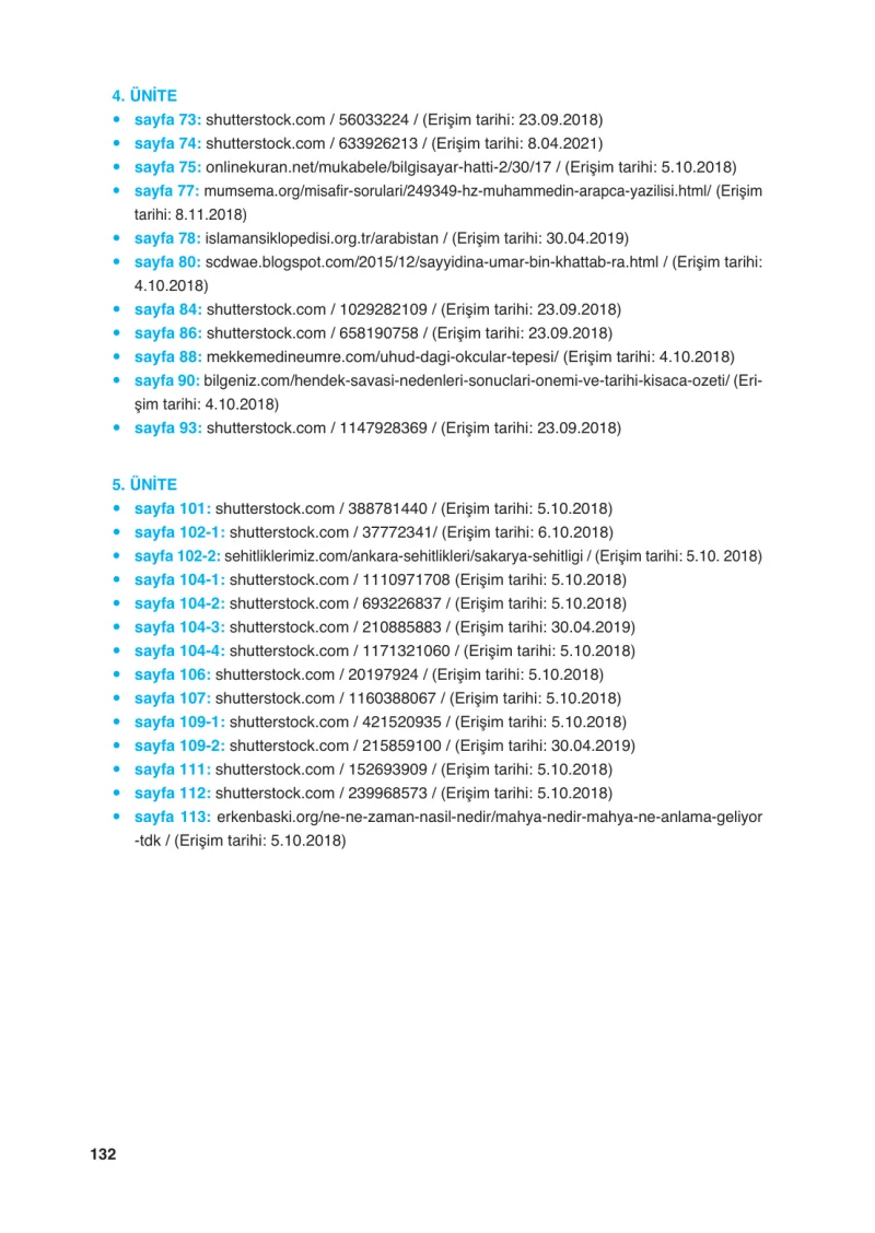 6. Sınıf Din Kültürü ve Ahlak Bilgisi Ders Kitabı Cevapları FCM Yayıncılık Sayfa 132