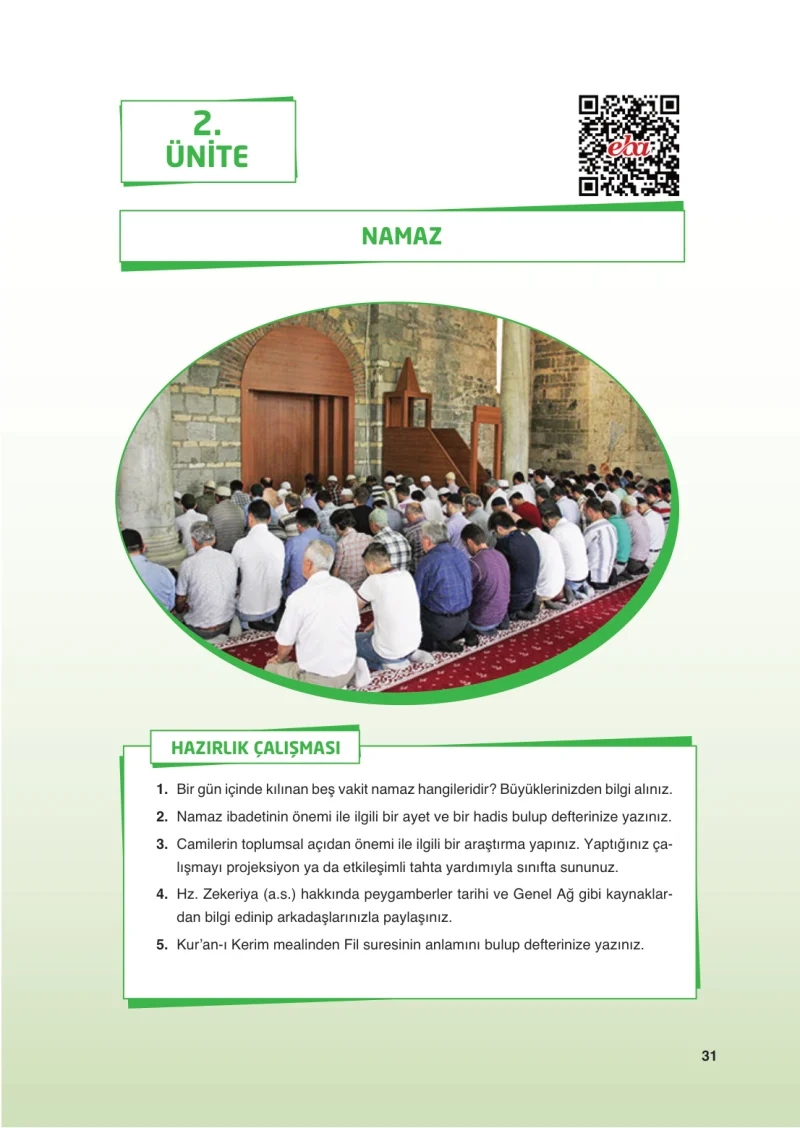 6. Sınıf Din Kültürü ve Ahlak Bilgisi Ders Kitabı Cevapları FCM Yayıncılık Sayfa 31