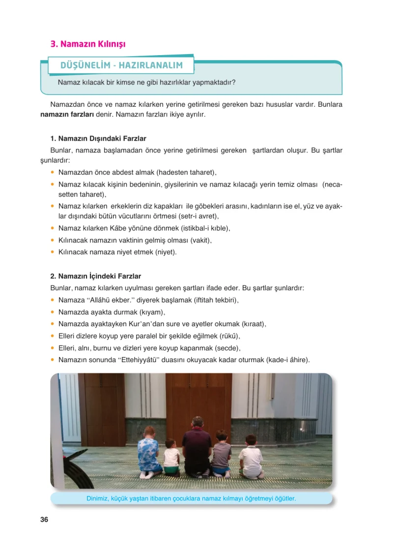 6. Sınıf Din Kültürü ve Ahlak Bilgisi Ders Kitabı Cevapları FCM Yayıncılık Sayfa 36