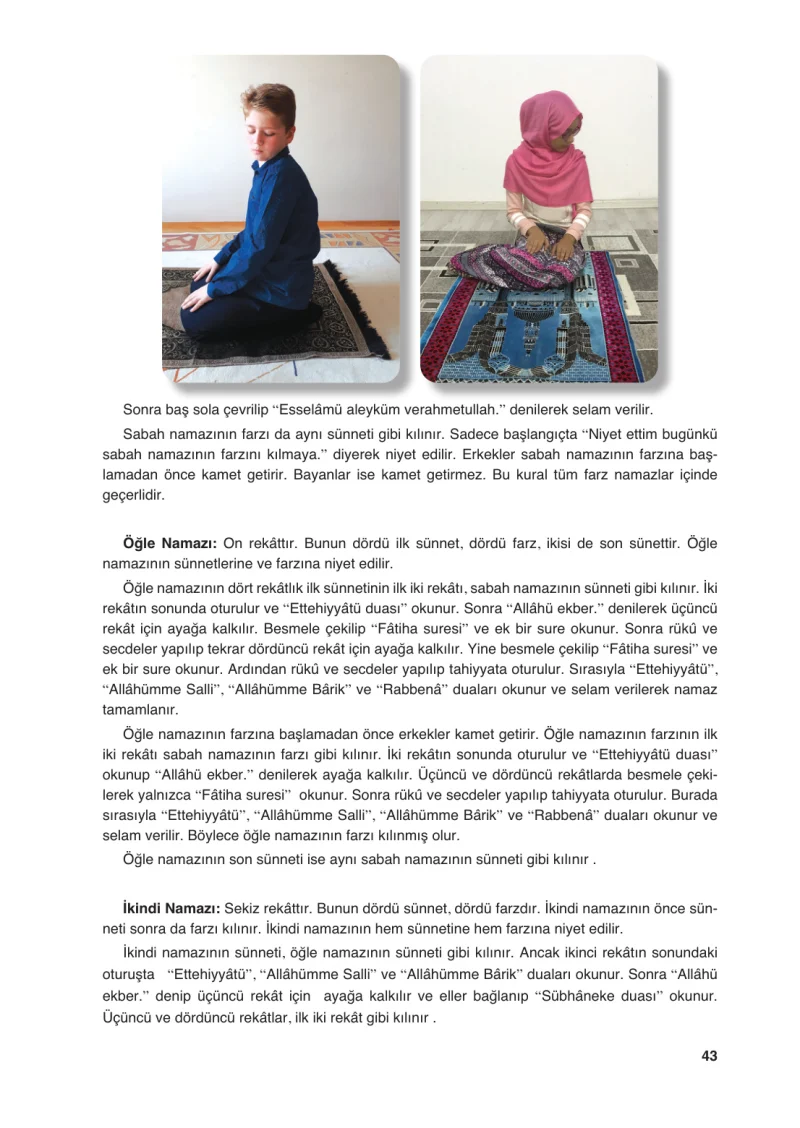 6. Sınıf Din Kültürü ve Ahlak Bilgisi Ders Kitabı Cevapları FCM Yayıncılık Sayfa 43