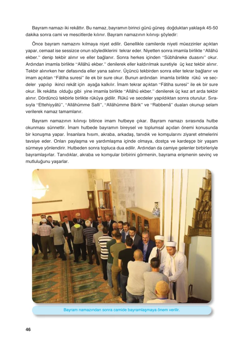 6. Sınıf Din Kültürü ve Ahlak Bilgisi Ders Kitabı Cevapları FCM Yayıncılık Sayfa 46