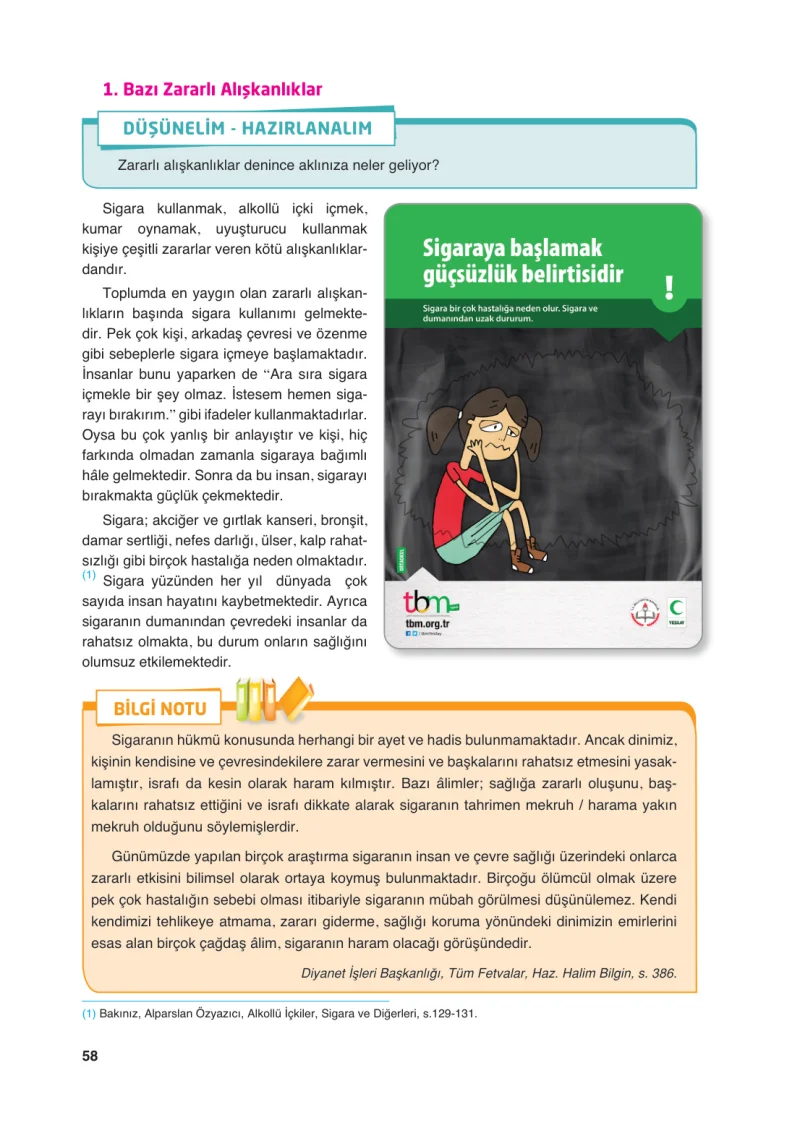 6. Sınıf Din Kültürü ve Ahlak Bilgisi Ders Kitabı Cevapları FCM Yayıncılık Sayfa 58