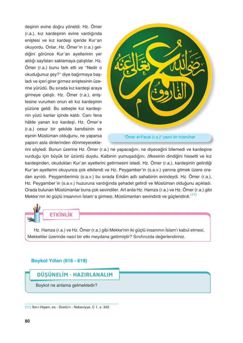 6. Sınıf Din Kültürü ve Ahlak Bilgisi Ders Kitabı Cevapları FCM Yayıncılık Sayfa 80
