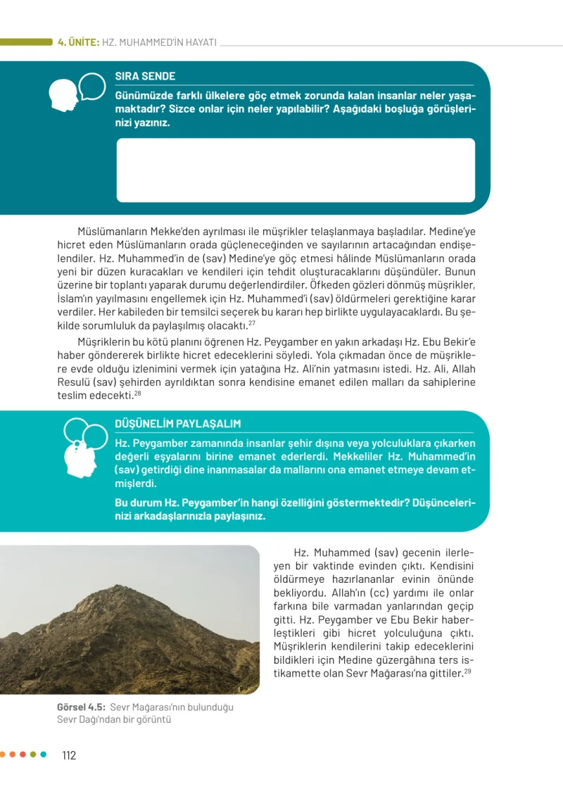 6. Sınıf Din Kültürü ve Ahlak Bilgisi Ders Kitabı Cevapları Meb Yayınları Sayfa 112