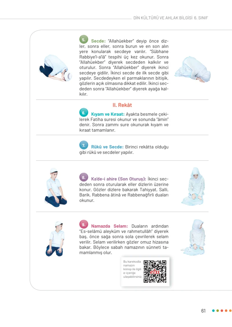6. Sınıf Din Kültürü ve Ahlak Bilgisi Ders Kitabı Cevapları Meb Yayınları Sayfa 61