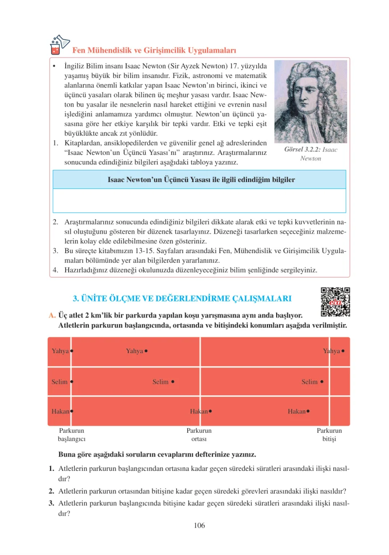 6. Sınıf Fen Bilimleri Ders Kitabı Cevapları Adım Adım Yayınları Sayfa 106