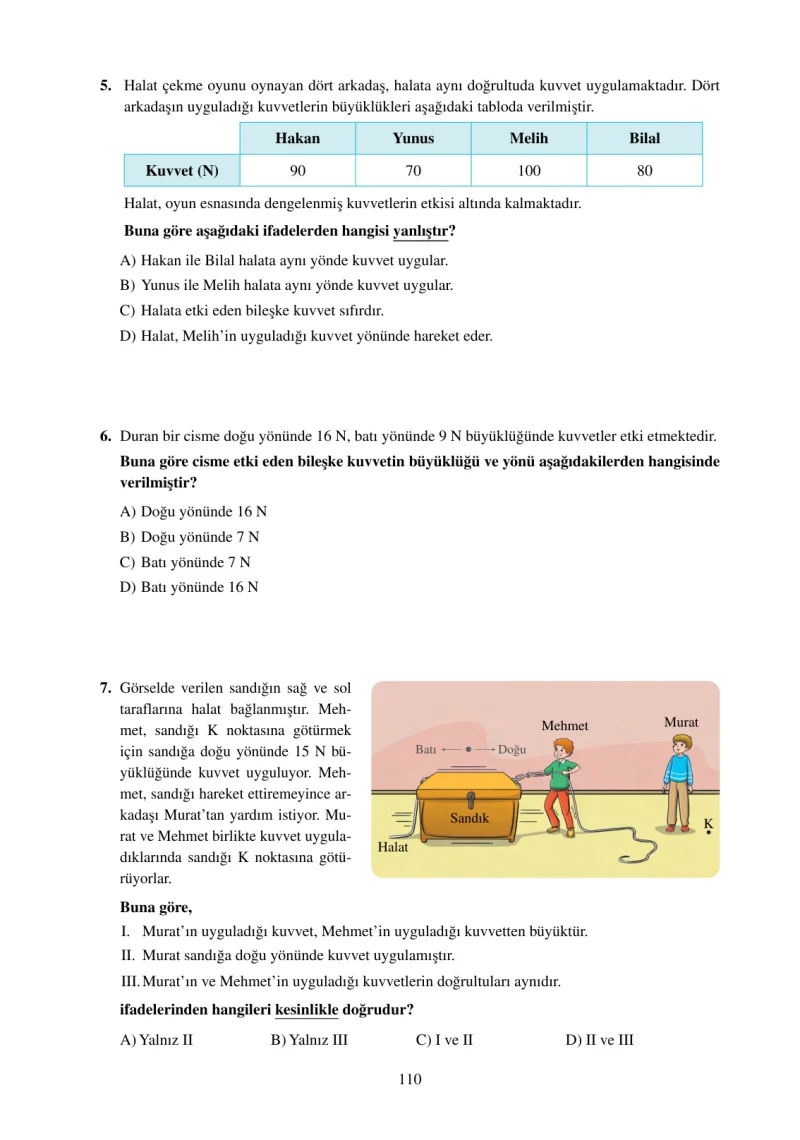 6. Sınıf Fen Bilimleri Ders Kitabı Cevapları Adım Adım Yayınları Sayfa 110