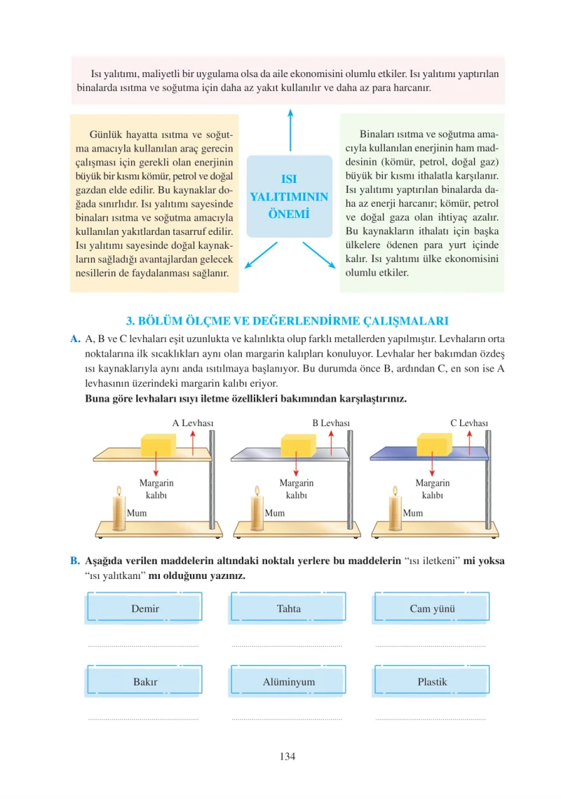 6. Sınıf Fen Bilimleri Ders Kitabı Cevapları Adım Adım Yayınları Sayfa 134