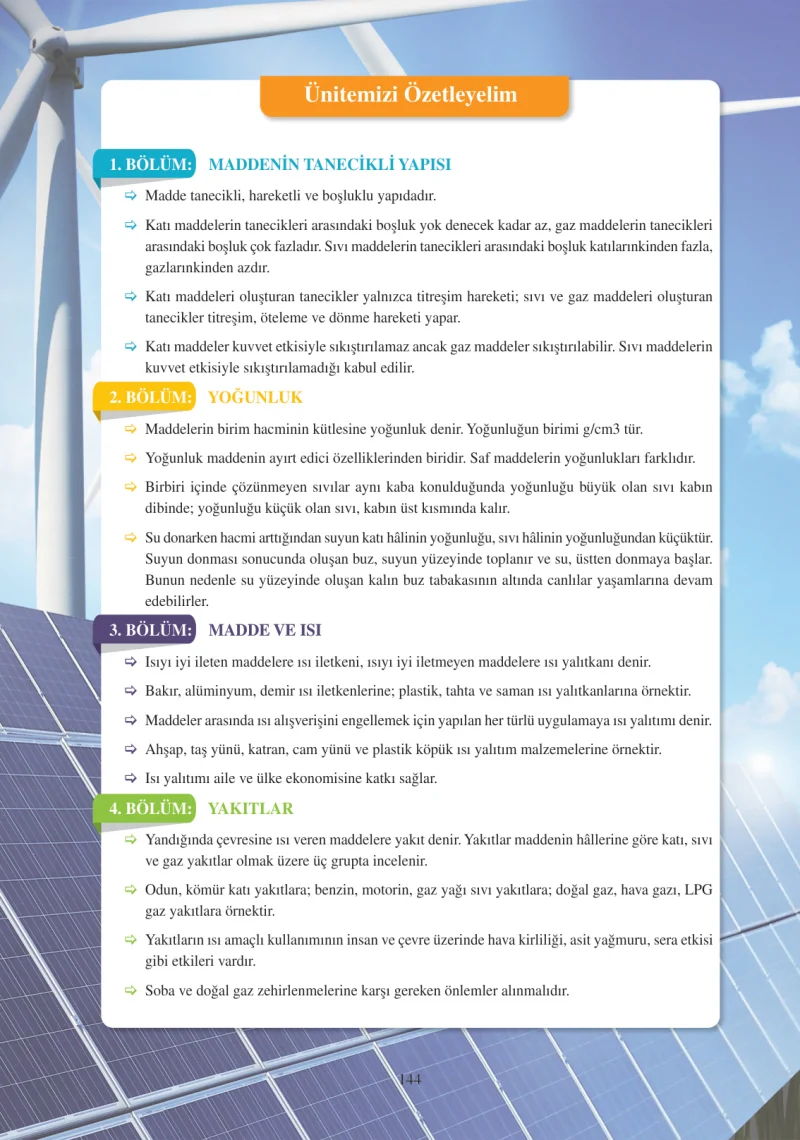 6. Sınıf Fen Bilimleri Ders Kitabı Cevapları Adım Adım Yayınları Sayfa 144