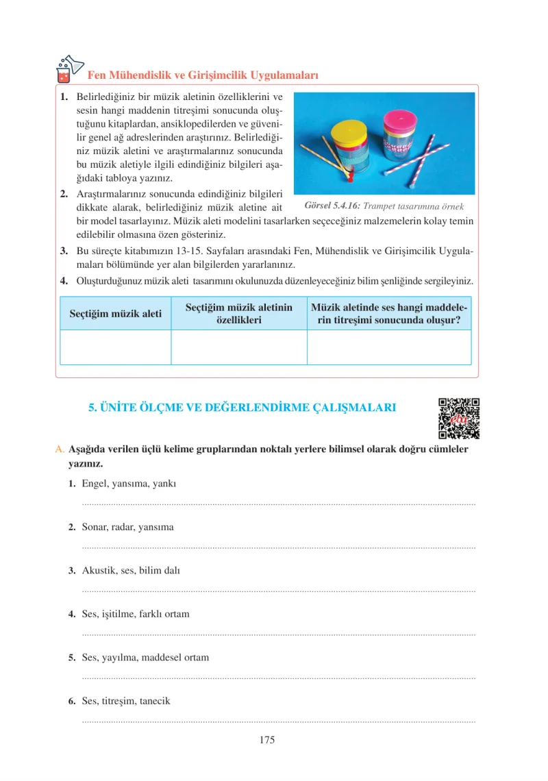 6. Sınıf Fen Bilimleri Ders Kitabı Cevapları Adım Adım Yayınları Sayfa 175