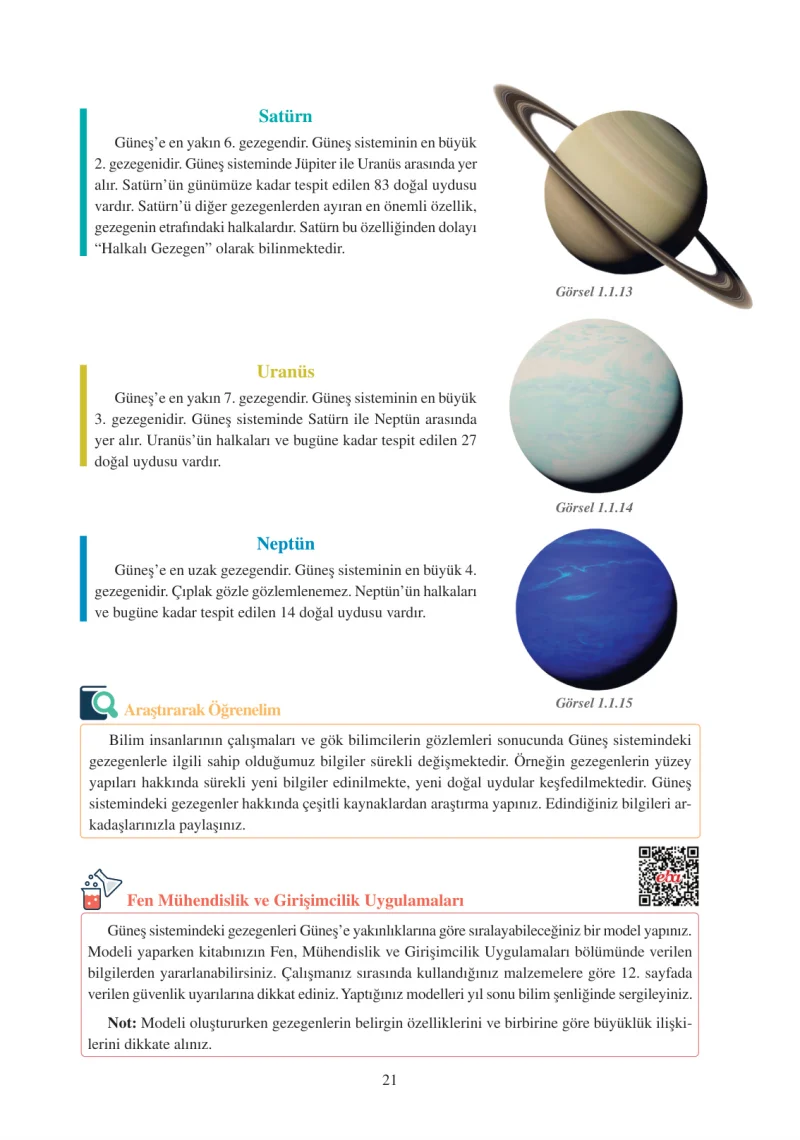 6. Sınıf Fen Bilimleri Ders Kitabı Cevapları Adım Adım Yayınları Sayfa 21