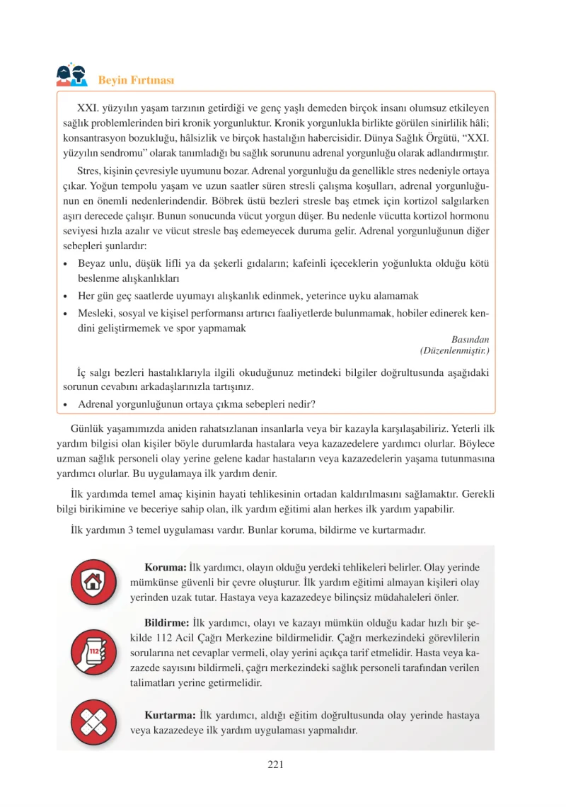 6. Sınıf Fen Bilimleri Ders Kitabı Cevapları Adım Adım Yayınları Sayfa 221