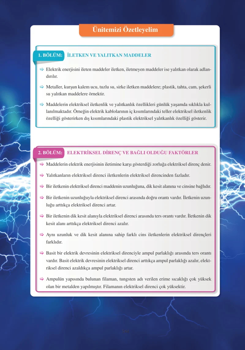 6. Sınıf Fen Bilimleri Ders Kitabı Cevapları Adım Adım Yayınları Sayfa 244