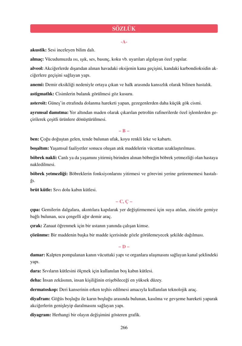 6. Sınıf Fen Bilimleri Ders Kitabı Cevapları Adım Adım Yayınları Sayfa 266