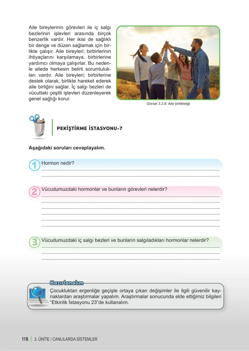 6. Sınıf Fen Bilimleri Ders Kitabı Cevapları Meb Yayınları 1. Kitap Sayfa 118
