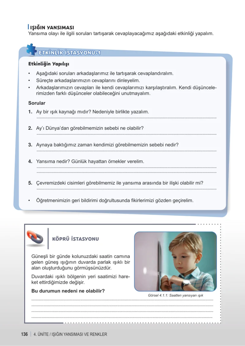 6. Sınıf Fen Bilimleri Ders Kitabı Cevapları Meb Yayınları 1. Kitap Sayfa 136