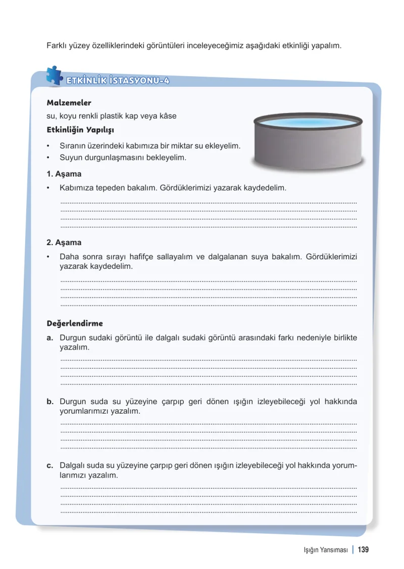 6. Sınıf Fen Bilimleri Ders Kitabı Cevapları Meb Yayınları 1. Kitap Sayfa 139