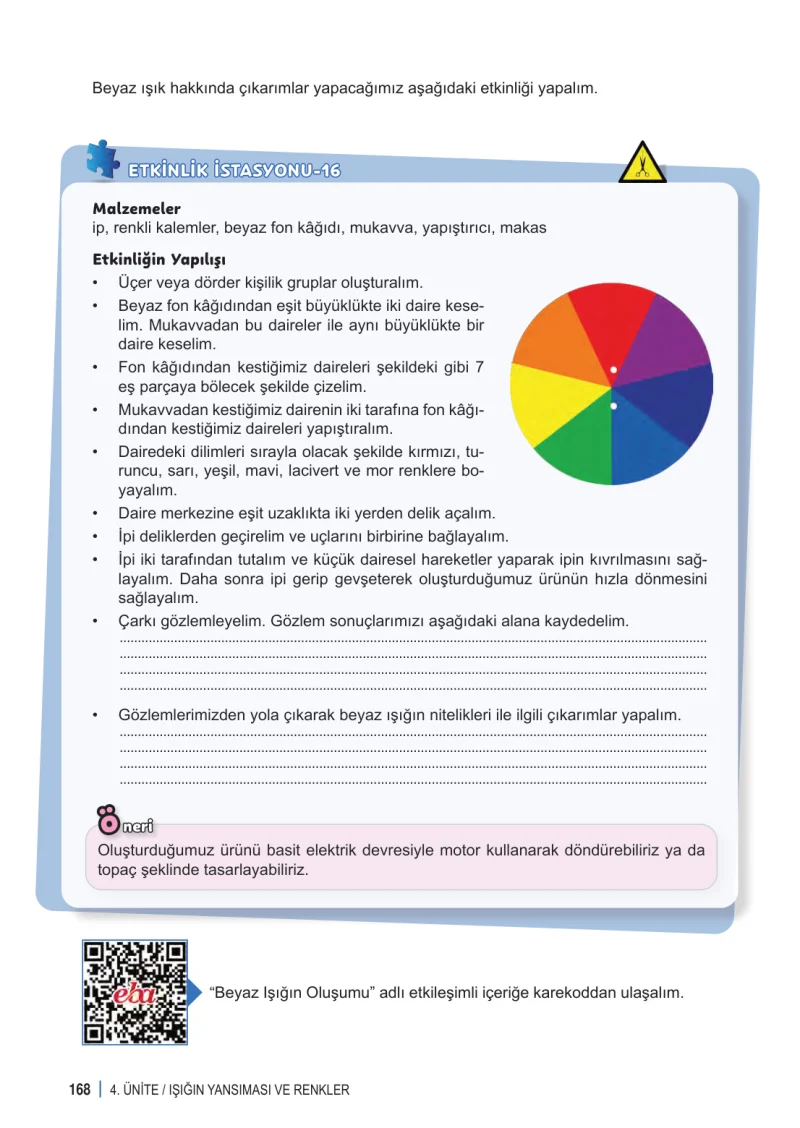 6. Sınıf Fen Bilimleri Ders Kitabı Cevapları Meb Yayınları 1. Kitap Sayfa 168
