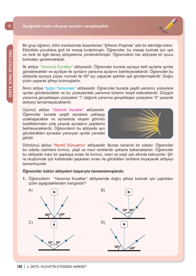 6. Sınıf Fen Bilimleri Ders Kitabı Cevapları Meb Yayınları 1. Kitap Sayfa 180