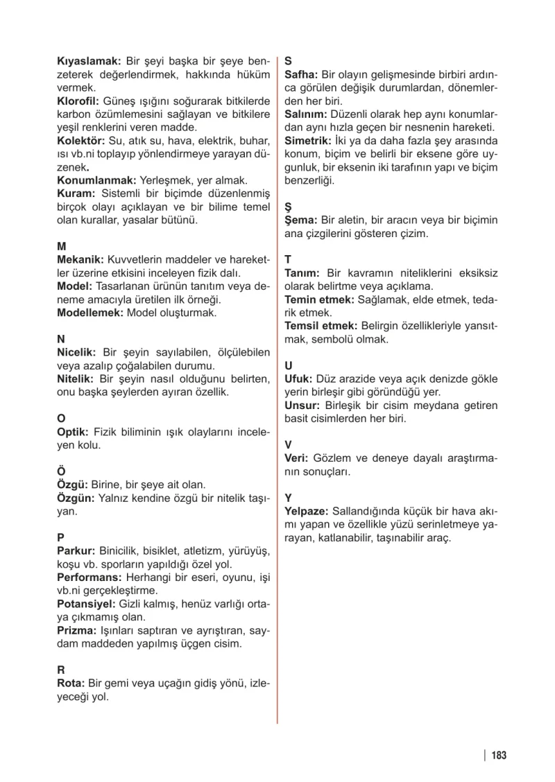 6. Sınıf Fen Bilimleri Ders Kitabı Cevapları Meb Yayınları 1. Kitap Sayfa 183
