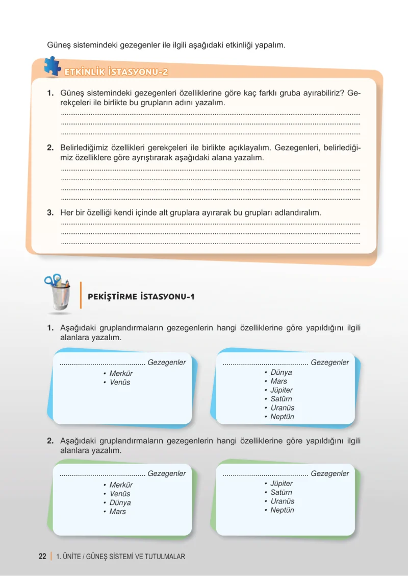 6. Sınıf Fen Bilimleri Ders Kitabı Cevapları Meb Yayınları 1. Kitap Sayfa 22